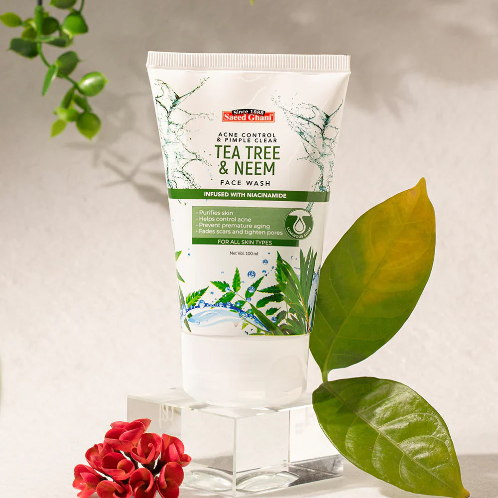 Saeed Ghani Acne Control and Pimple Clear Tea Tree and Neem Face Wash – 100ml Saeed Ghani