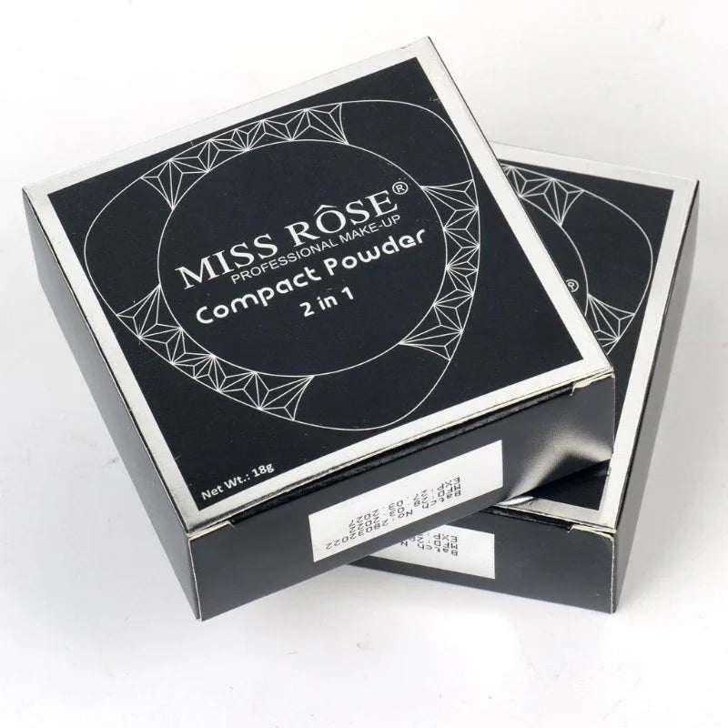 Miss Rose Bright Black Triangle Double Layer Powder Miss Rose