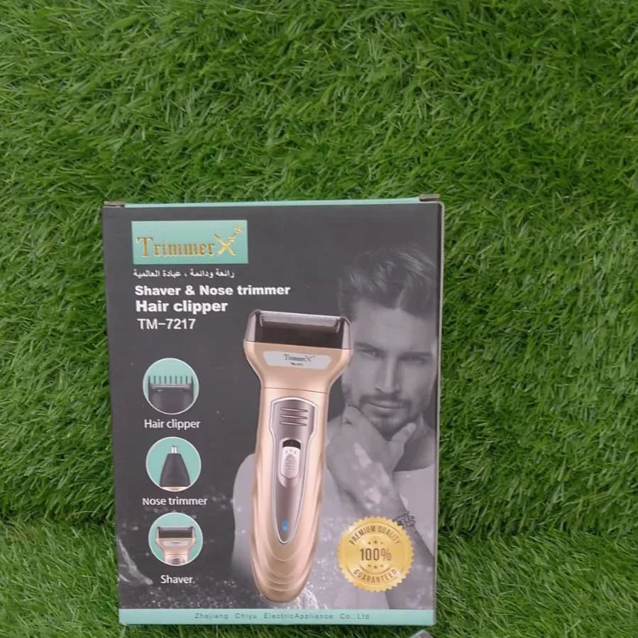 Trimmer X Shaver & Nose Trimmer Hair Clipper, model TM-7217. Trimmer X