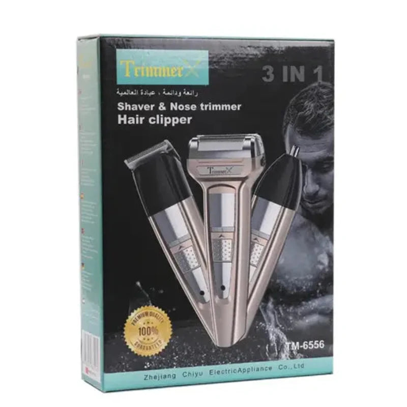 Trimmer X TM-6556 3 In 1 Electric Shaving and Machine Rechargeable Trimmer X