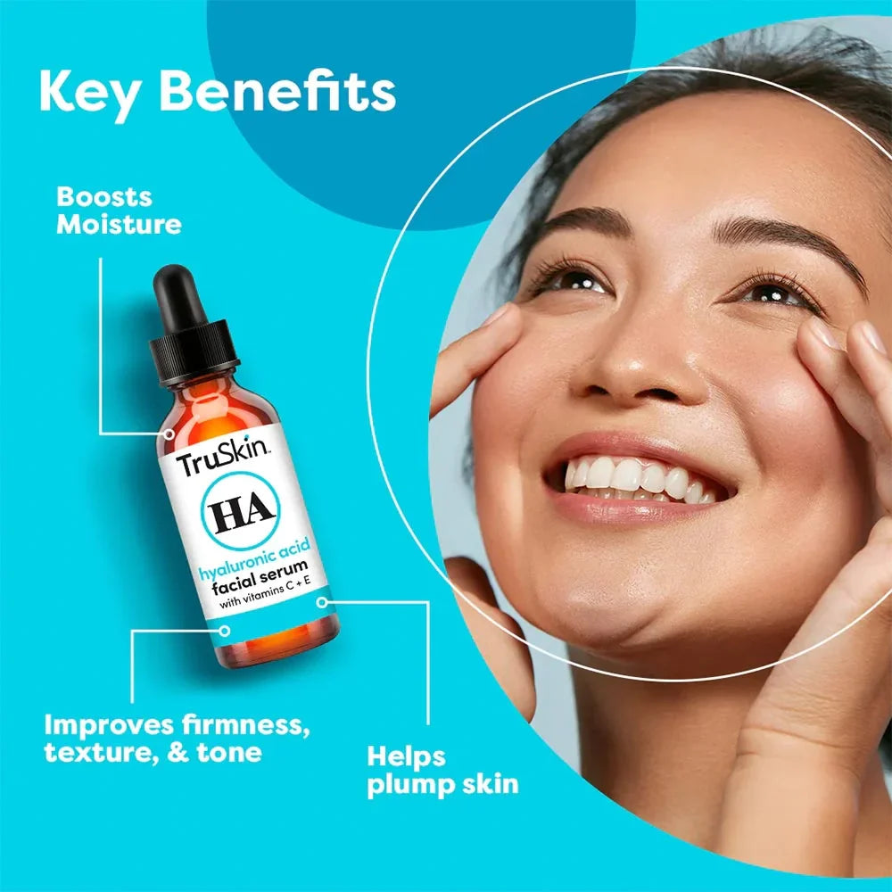 TruSkin HA Hyaluronic Acid Facial Serum – 30ml TruSkin