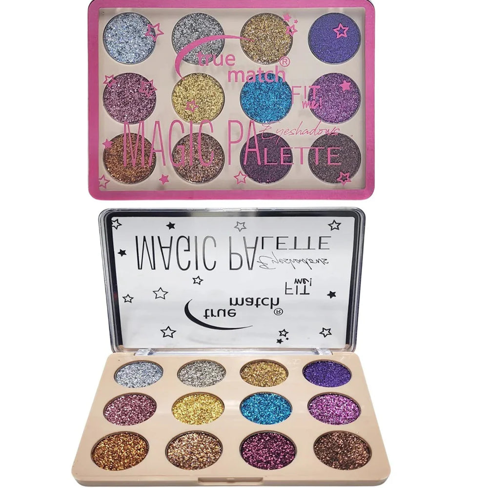 True Match Fit Me 12 Color Magic Glitter Eyeshadow Kit True match
