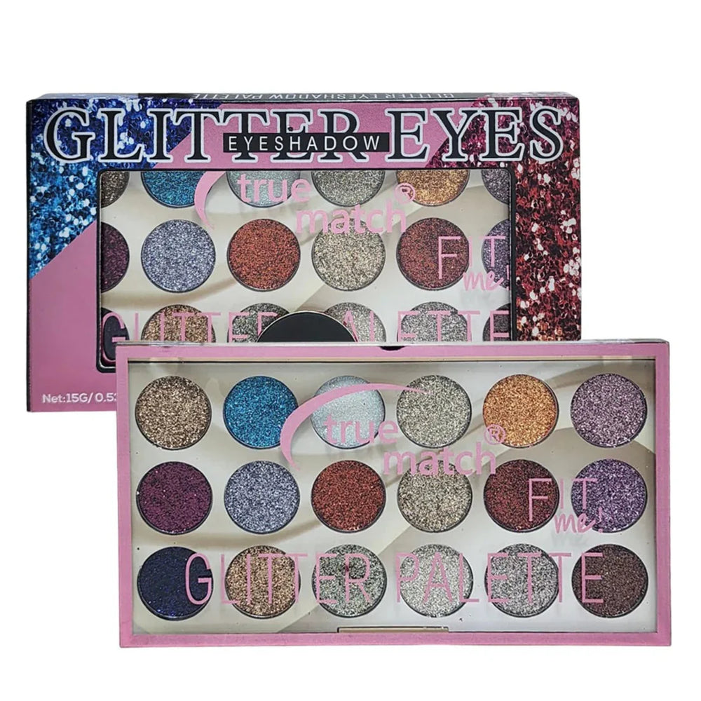True Match Fit Me 18 Color Magic Glitter Eyeshadow Kit True match