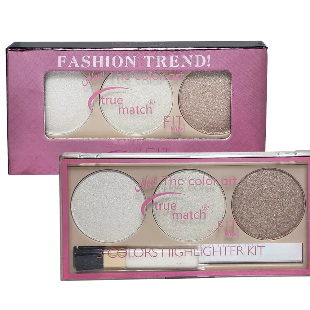 True Match Fit Me Fashion Trend The Color Art 3 Color Highlighter Palette True match