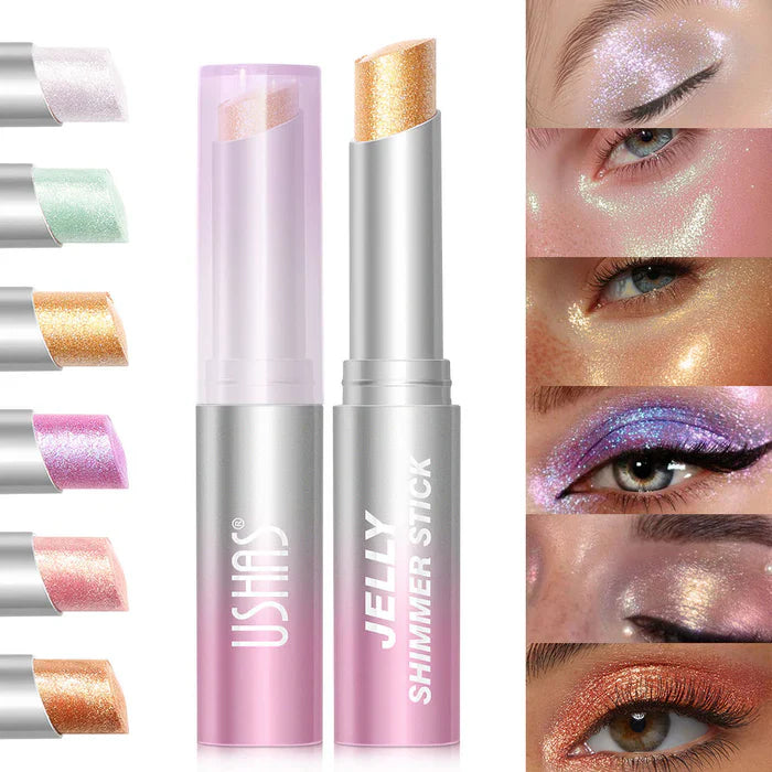USHAS Jelly Eyeshadow Stick – Long Lasting Metallic Shimmer Eye Color USHAS