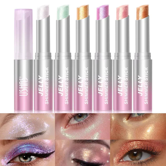 USHAS Jelly Eyeshadow Stick – Long Lasting Metallic Shimmer Eye Color USHAS