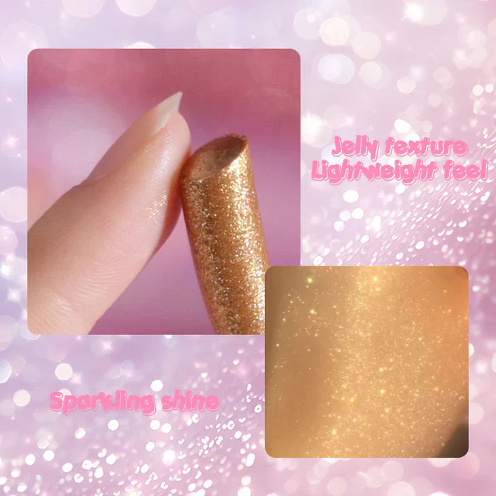 USHAS Jelly Eyeshadow Stick – Long Lasting Metallic Shimmer Eye Color USHAS