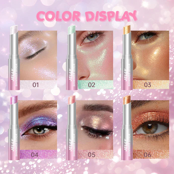 USHAS Jelly Eyeshadow Stick – Long Lasting Metallic Shimmer Eye Color USHAS