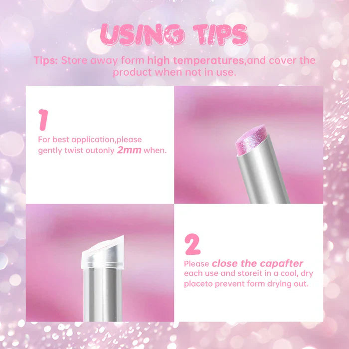 USHAS Jelly Eyeshadow Stick – Long Lasting Metallic Shimmer Eye Color USHAS