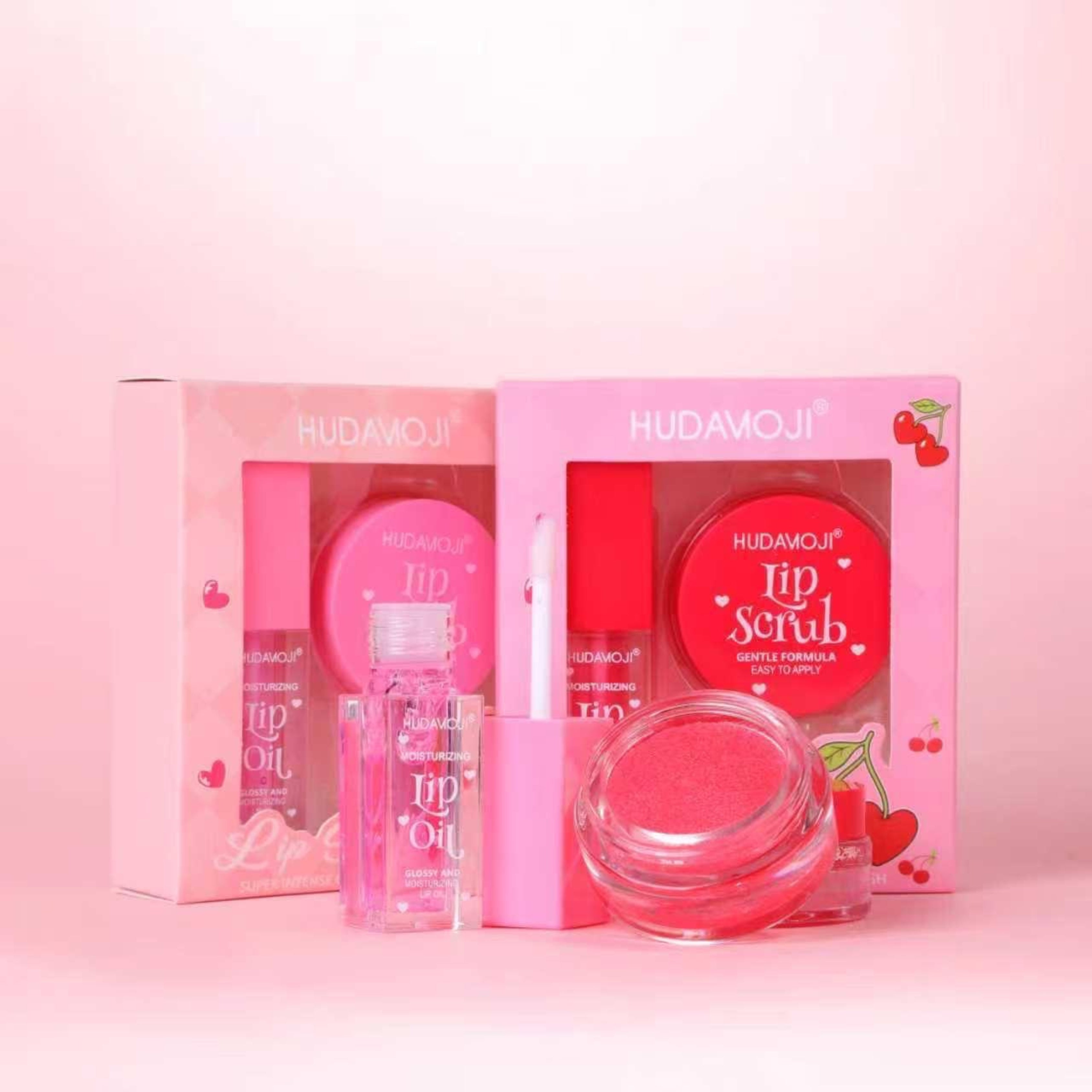 Hudamoji Lip Oil + Lip Scrub 2 in 1 Hudamoji