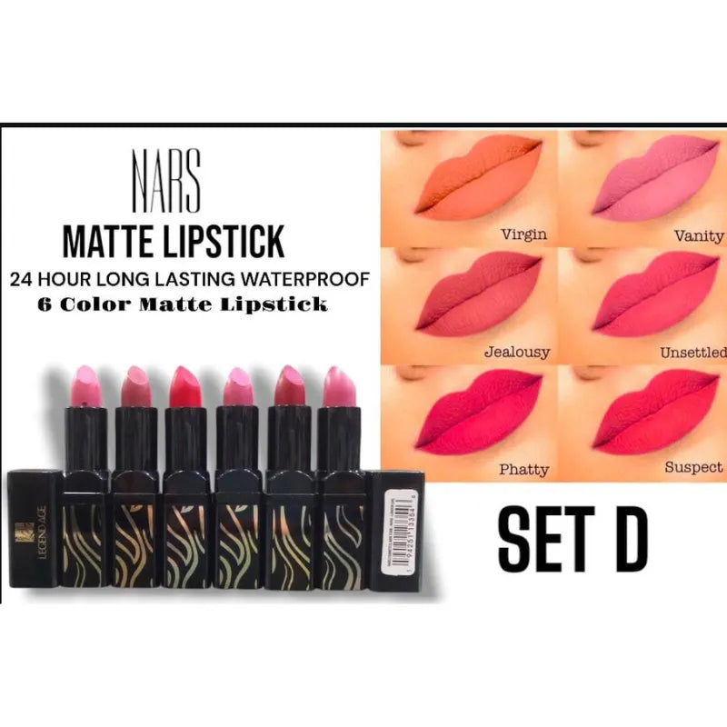 Nars Matte Lipsticks 6Pcs Nars