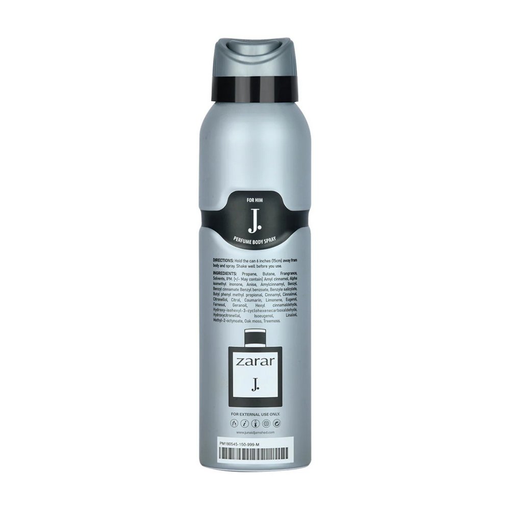 Junaid Jamshed J. Zarar Perfume Body Spray – 150ml JUNAID JAMSHED