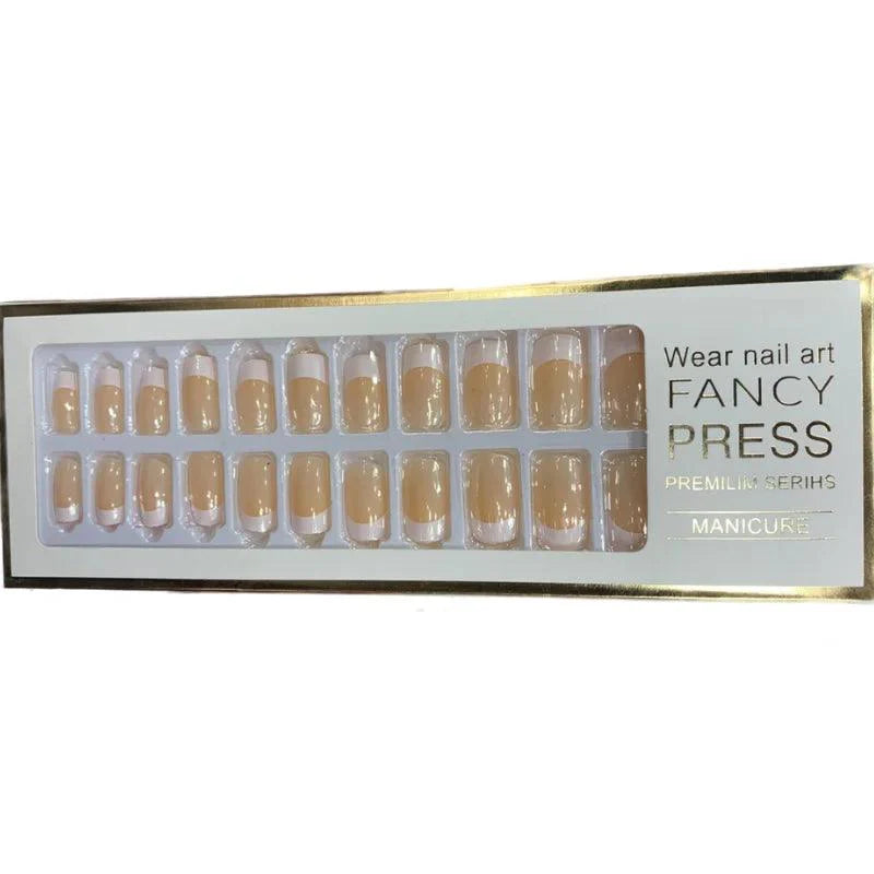 24 Pieces Casual Press On Artifical Nails Cosmia.pk