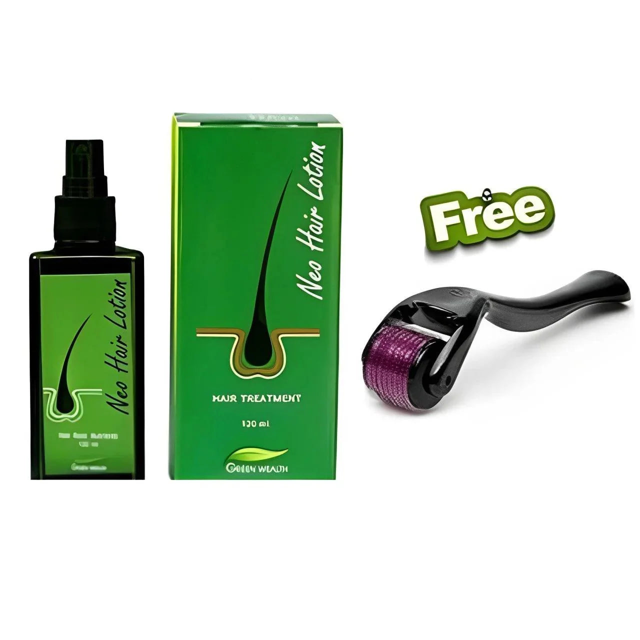 Neo Hair Lotion with Free Derma Roller (Made in P.R.C) Cosmia.pk