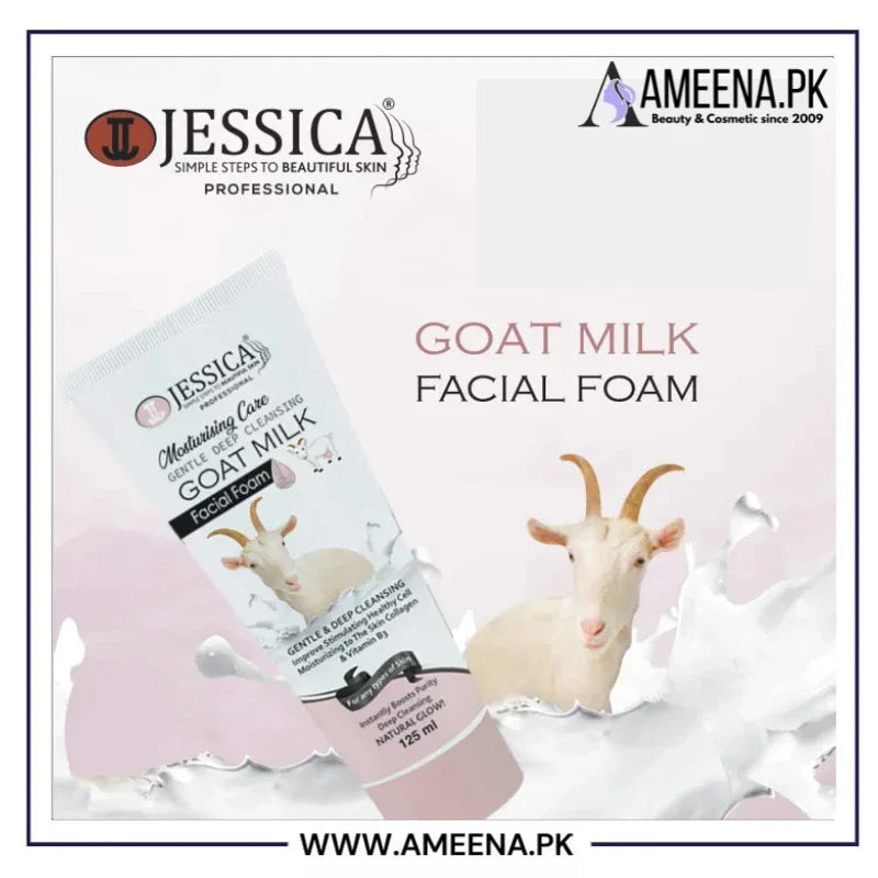 Jessica Goat Milk Facial Foam Face Wash 125ml Jessica