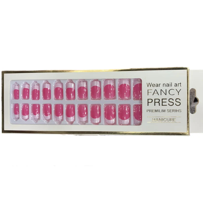 24 Pieces Casual Press On Artifical Nails Cosmia.pk