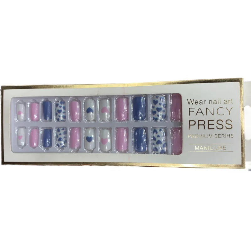 24 Pieces Casual Press On Artifical Nails Cosmia.pk