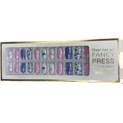 24 Pieces Casual Press On Artifical Nails Cosmia.pk