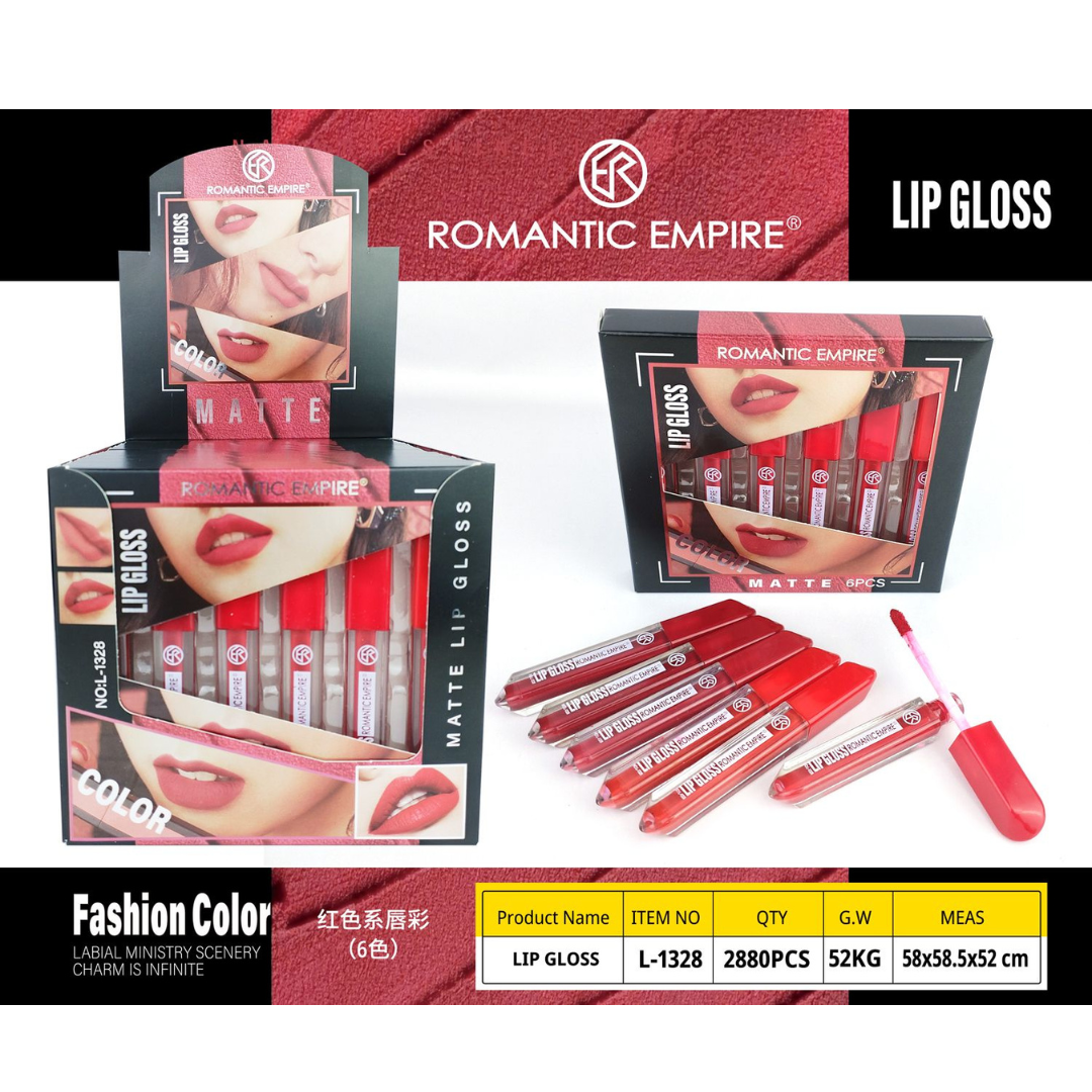 Romantic Empire Matte Lip Gloss – 6pcs Set ROMANTIC EMPIRE