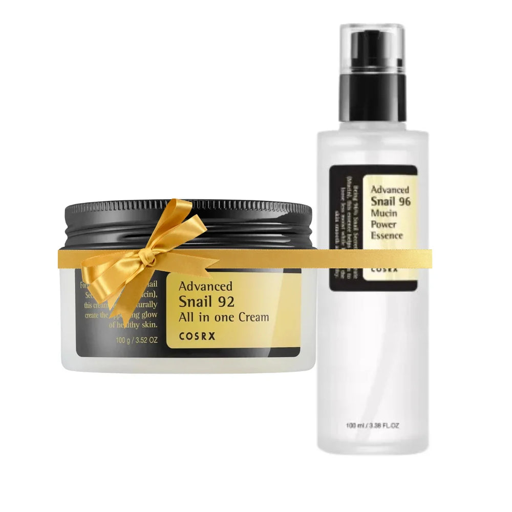 Advanced Snail Bundle : Advanced Snail 96 Mucin Power Essence 100ml + Advanced Snail 92 All in one Cream - 100g Cosrx