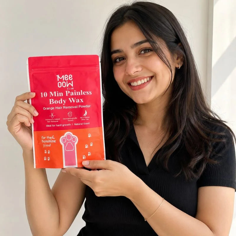 Meow Club 10-Min Painless Body Wax Powder with Spoon - 100g Meeoow Club