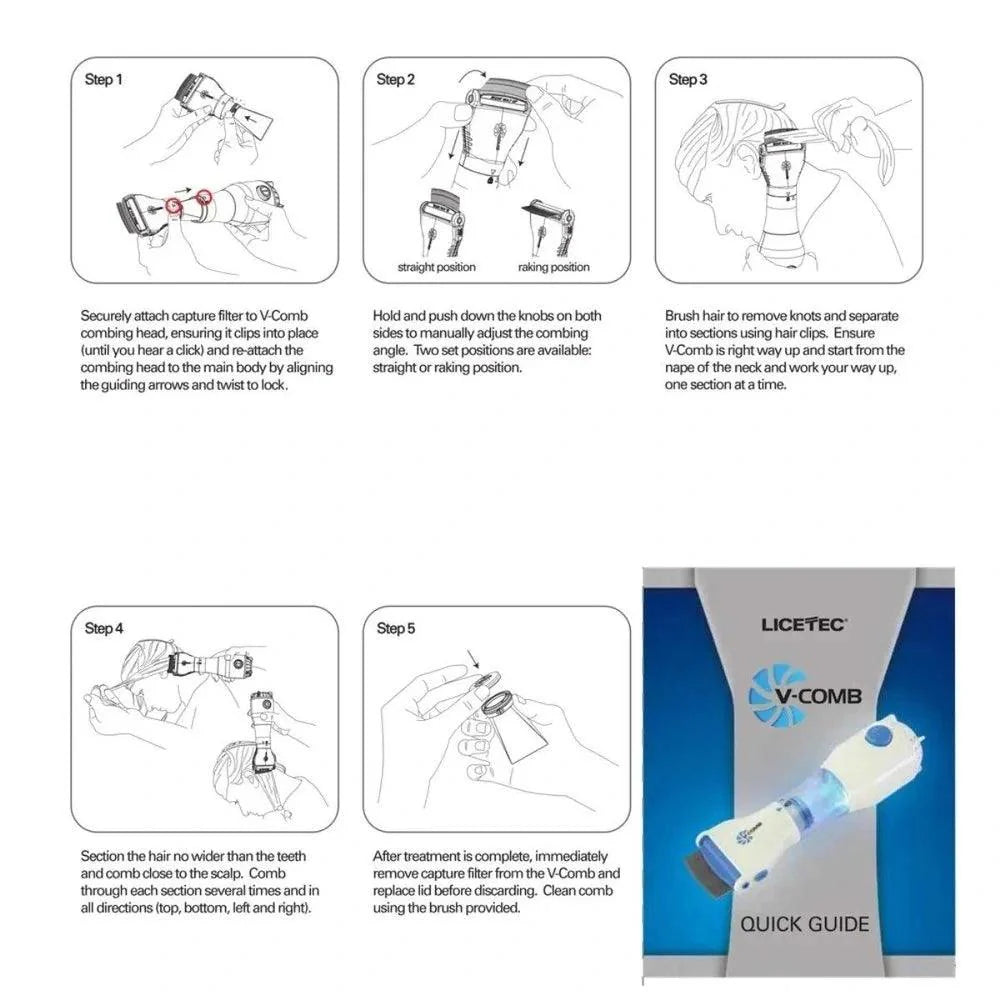 V Comb Electric Anti Lice Removal Machine Cosmia