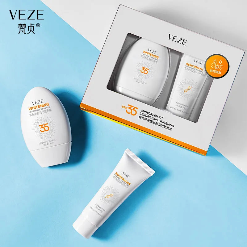 VEZE Pack Of 2 SPF35 Glowing Sunscreen Kit - 45ml+40g Veze
