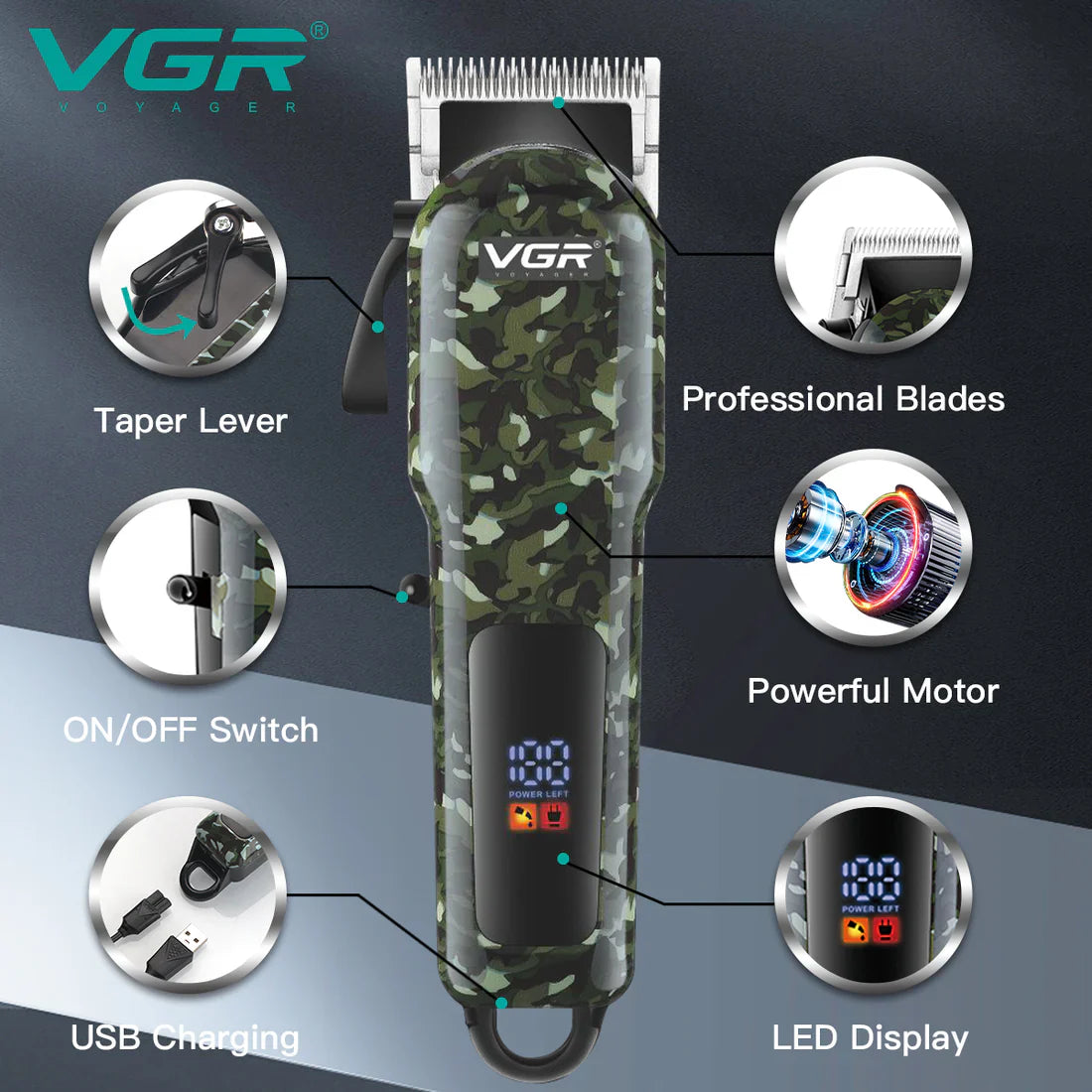 VGR V-665 Hair Clipper VGR