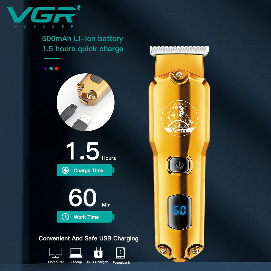 VGR V-927 Rechargeable Hair Trimmer VGR