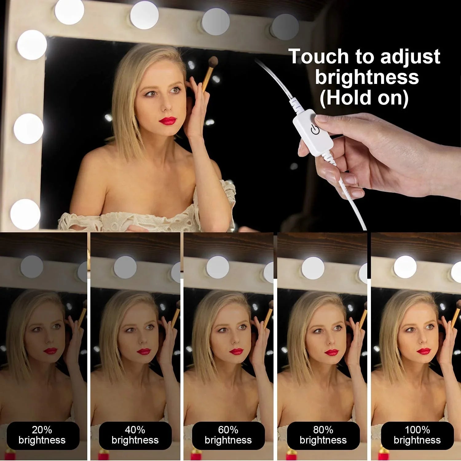 Vanity Light LED Bulbs for Makeup Mirror Stand | 10 Bulbs with 3 Cosmia.pk