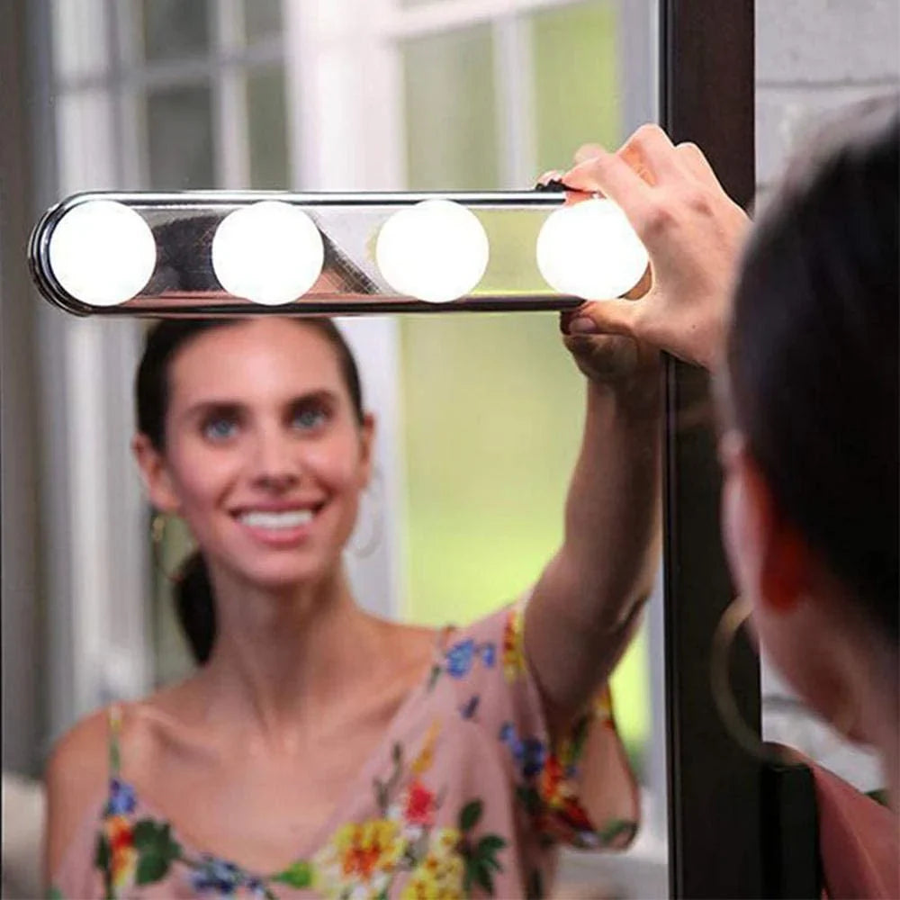 Vanity Light LED Bulbs for Makeup Mirror Stand | 10 Bulbs with 3 Cosmia.pk