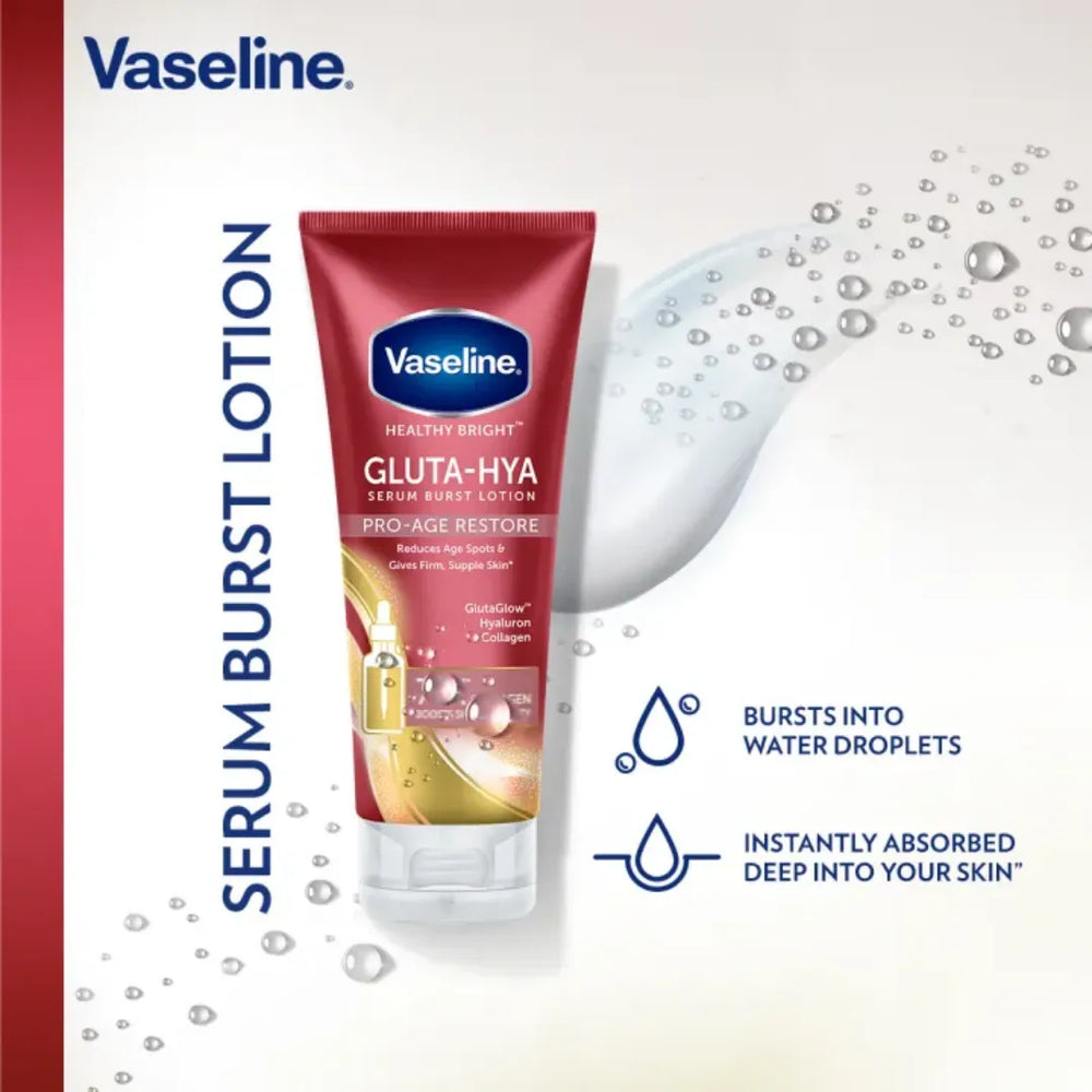 Vaseline Gluta-Hya Serum Burst Lotion Pro-Age Restore - Made in Thailand Vaseline