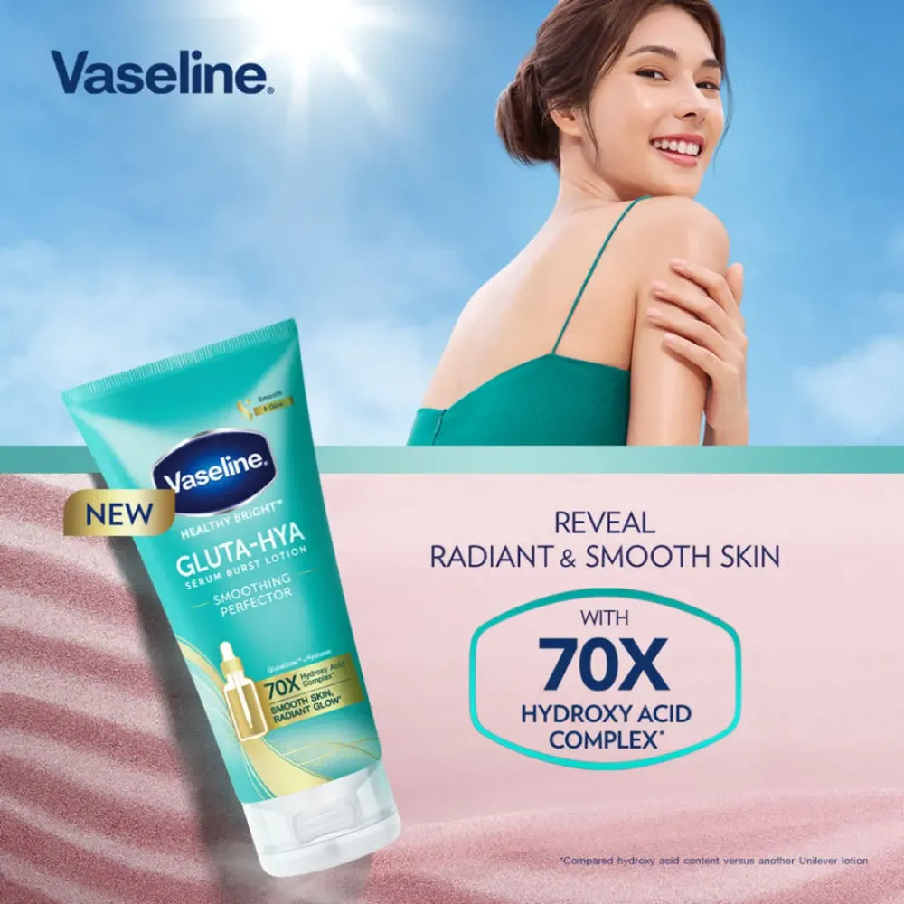 Vaseline Gluta-Hya Serum Burst Lotion Smoothing Perfector - Made in Thailand Vaseline