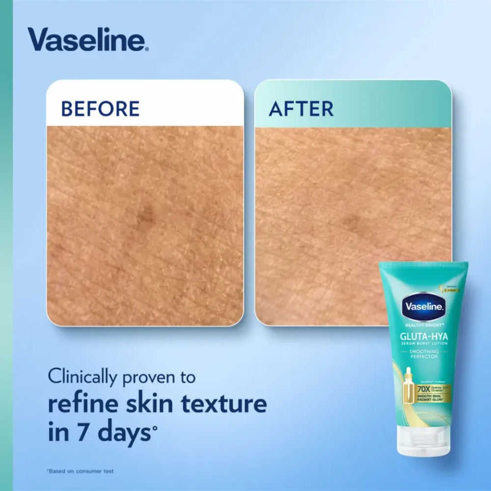 Vaseline Gluta-Hya Serum Burst Lotion Smoothing Perfector - Made in Thailand Vaseline