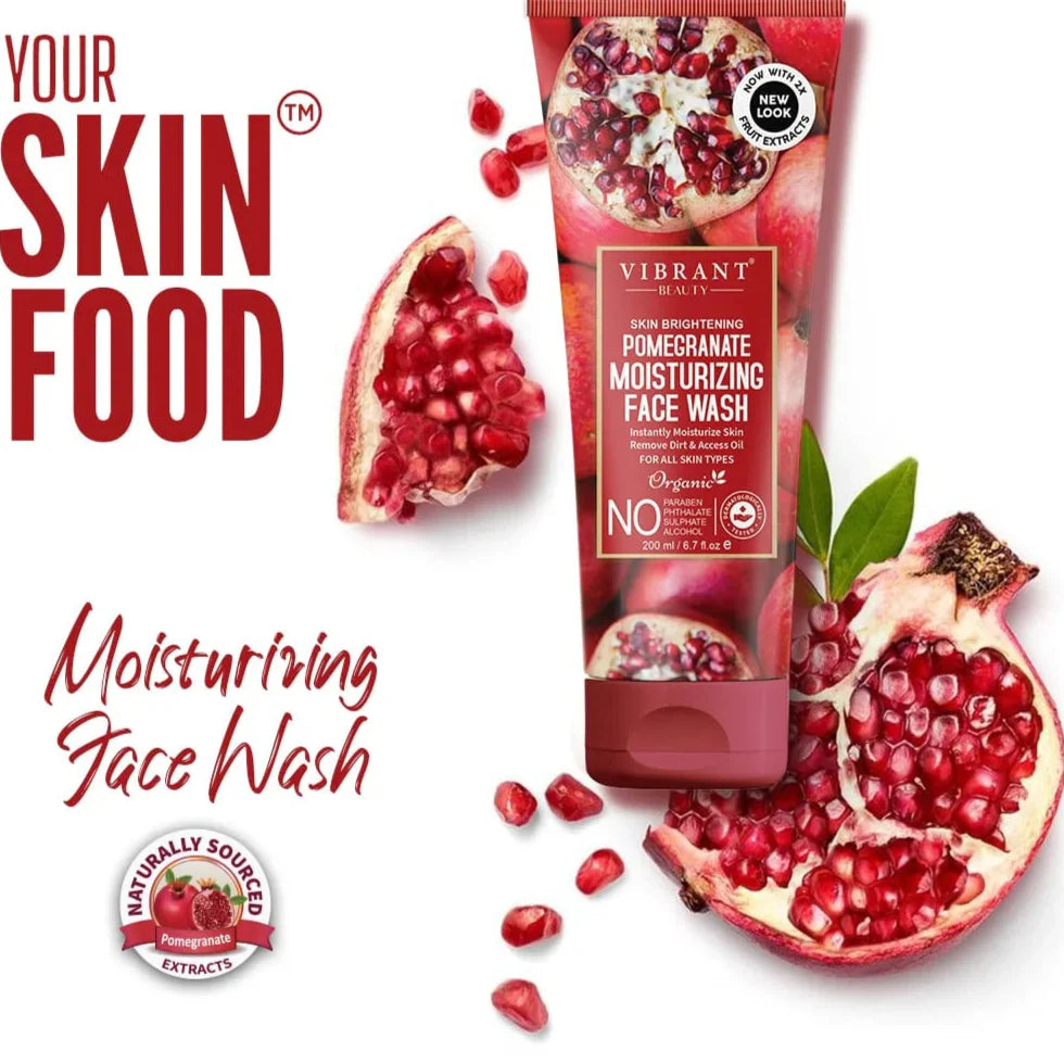 Vibrant Beauty Pomegranate Moisturizing Face Wash (200ml) Vibrant Beauty