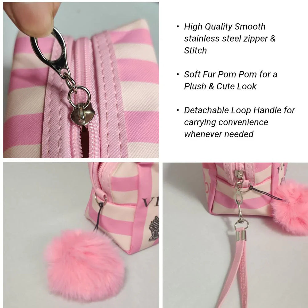 Victoria Secret Makeup Carry Pouch With Bow Keychain Victoria's Secret