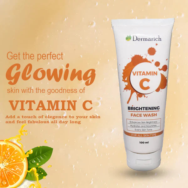 Dermarich Vitamin C Face Wash For Bright & Radiant Skin With Vitamin Dermarich