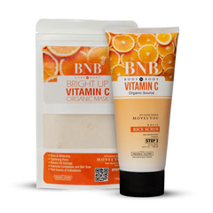BNB Vitamin C Bright Booster ( Scrub 200ml + Mask 120gm) BnB