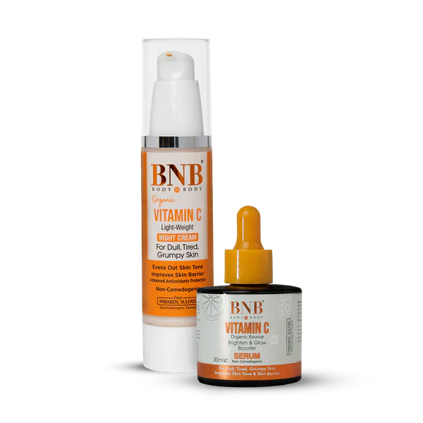 BNB Vitamin C Night Cream 50ml With Vitamin C Serum - 30ml BnB