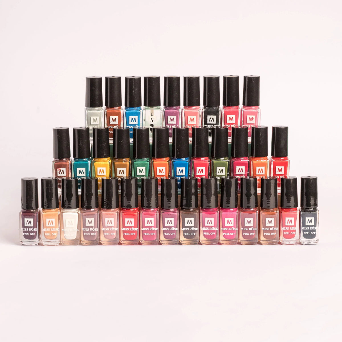 Miss Rose Color Me Peel Off Nail Paint – 36 Pcs Set Miss Rose