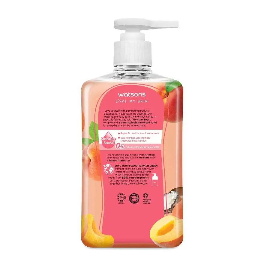 Watsons Shea Butter & Peach Scented Cream Hand Wash 500ml Watsons