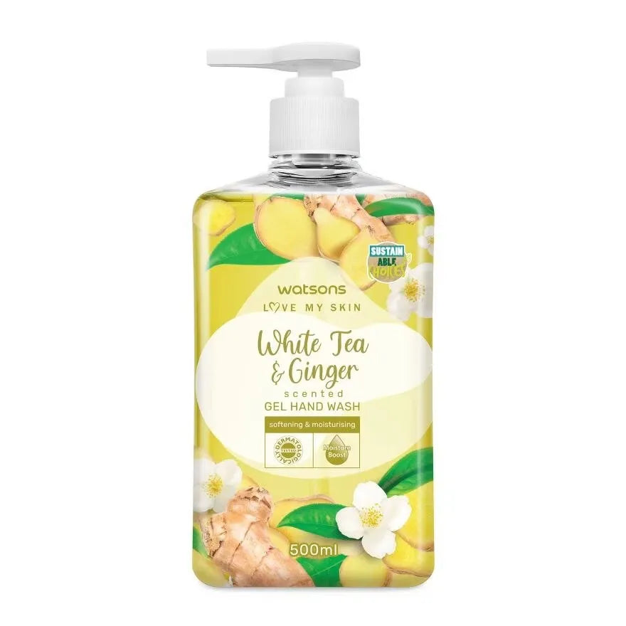 Watsons White Tea & Ginger Scented Gel Hand Wash 500ml Watsons
