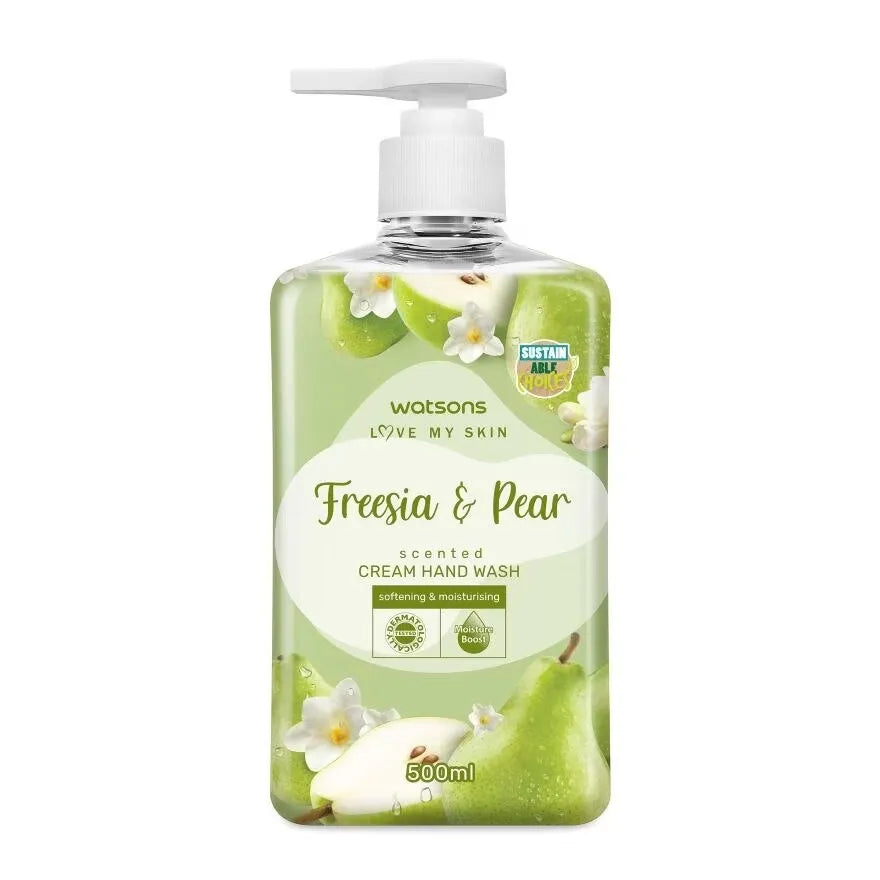 Watsons Freesia & Pear Scented Cream Hand Wash 500ml Watsons