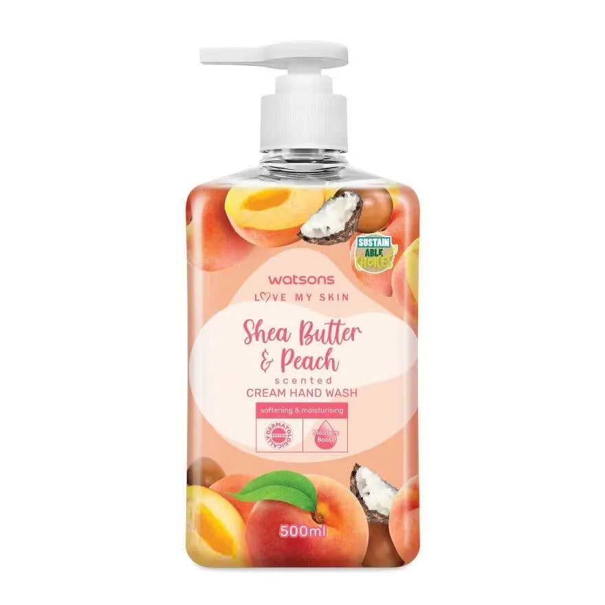Watsons Shea Butter & Peach Scented Cream Hand Wash 500ml Watsons