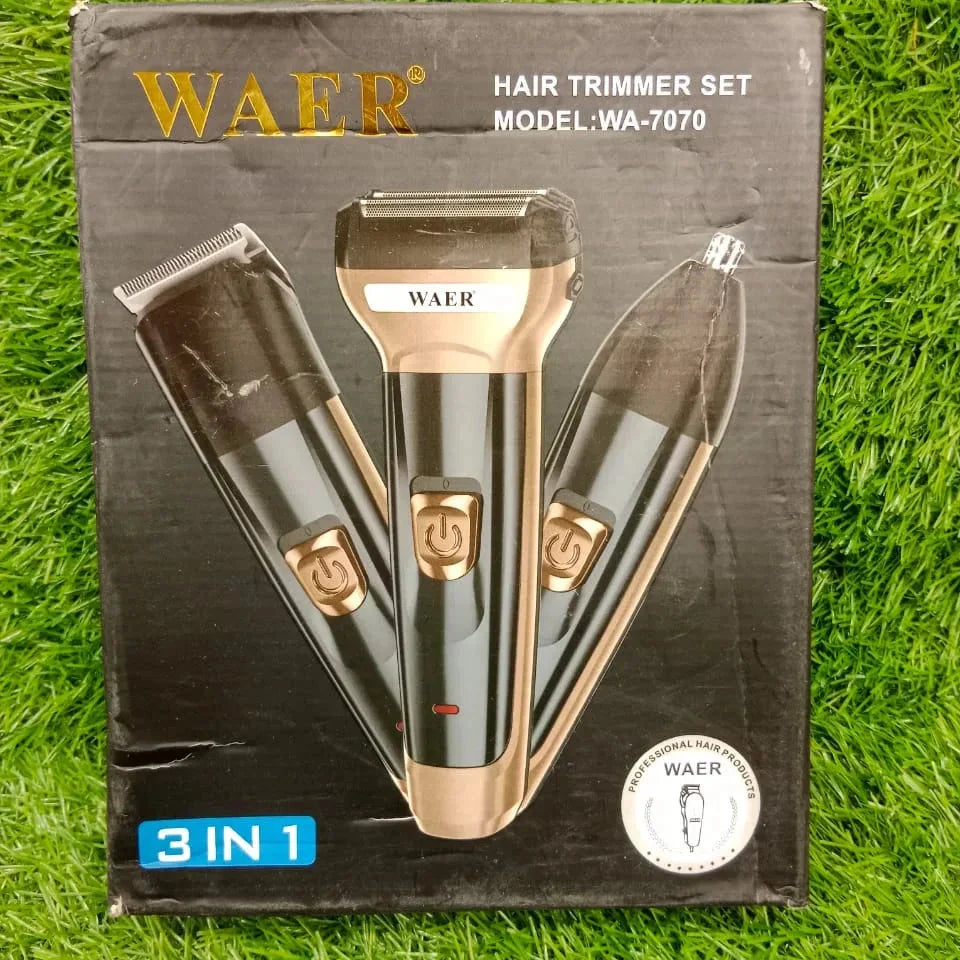 Waer WA-7070 3 in 1 Hair Trimmer Set Waer