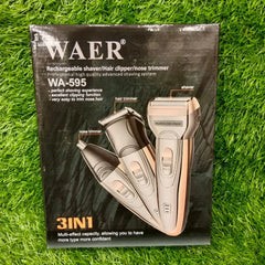 Waer WA-595 Rechargeable 3 in 1 Hair Trimmer Waer