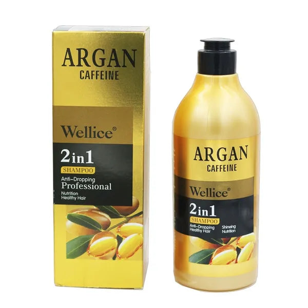 Wellice Argan Caffeine Nutrition 2 in 1 Shampoo 520ml Wellice