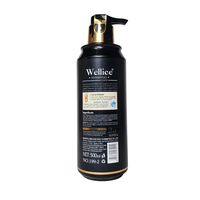 Wellice Caviar Keratin & Amino Acids 2-in-1 Shampoo 500ml Wellice