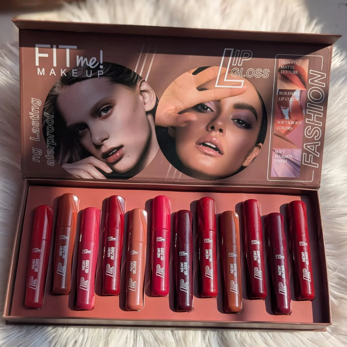 Fitme Makeup Lip Gloss - 12Pcs Pack FITME