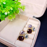 Colorful Oval Geometric Stud